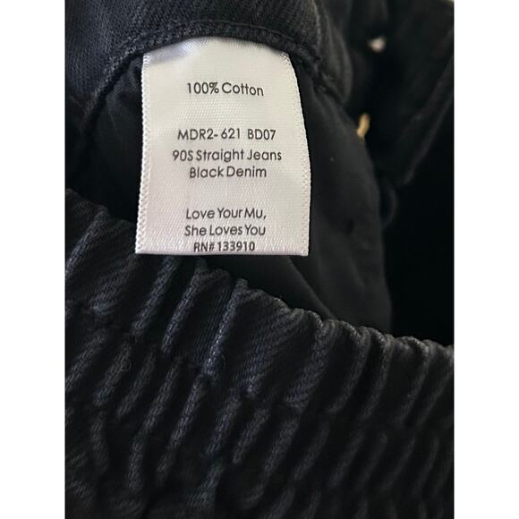 Show Me Your Mumu 90s Straight Jeans Black Denim 25 NWT - Picture 6 of 9